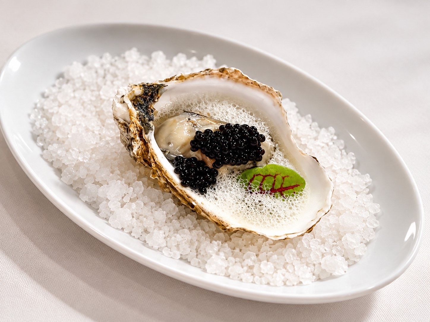 Cardinal signature oyster dish